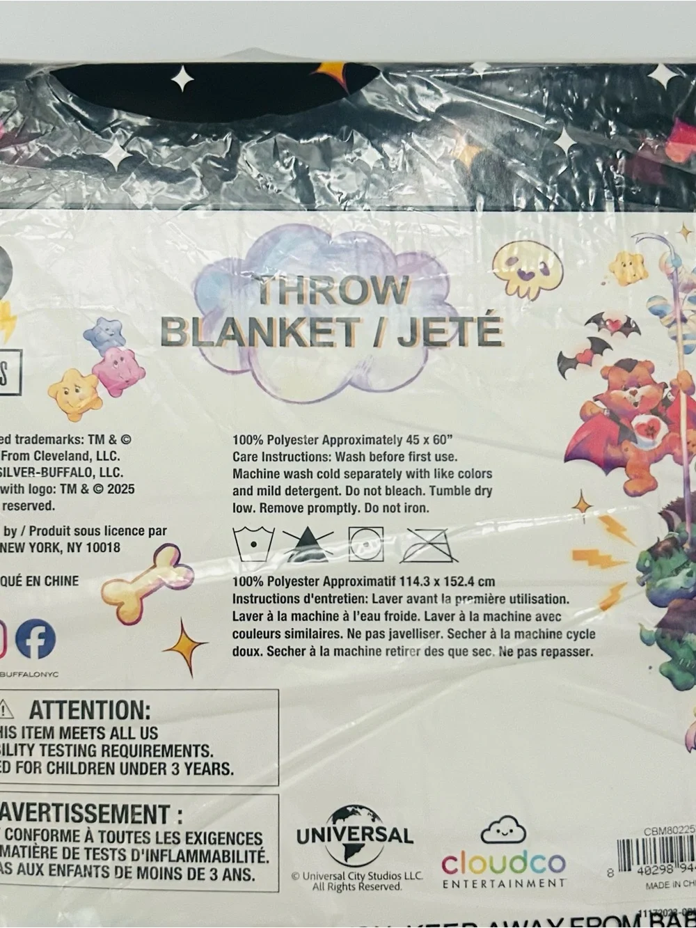 Care Bears & Universal Monsters Blanket